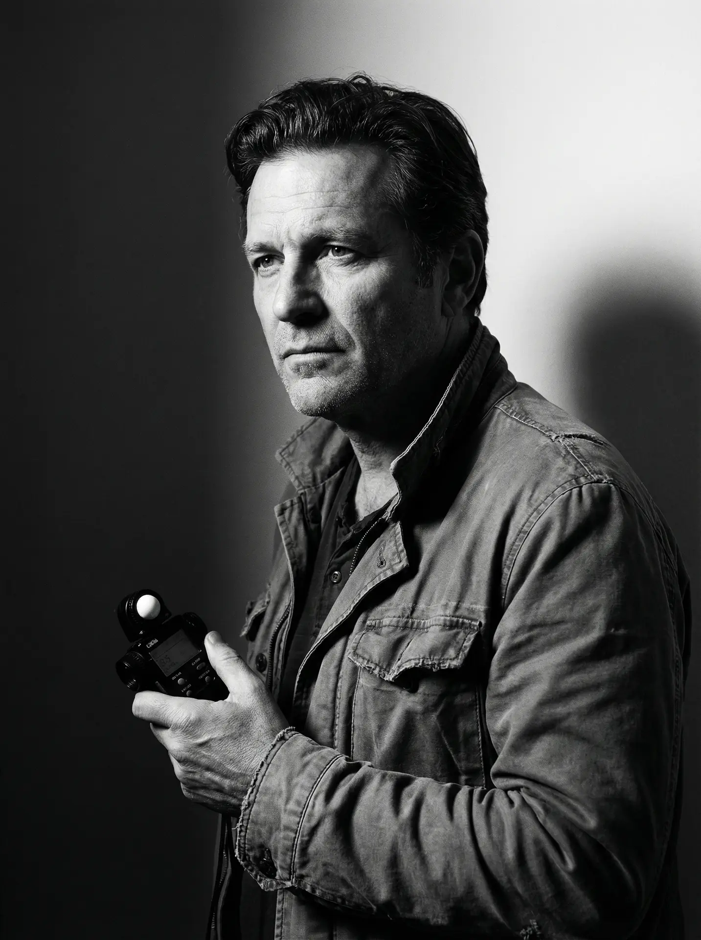 独立电影 导演安德烈·萨维耶黑白肖像